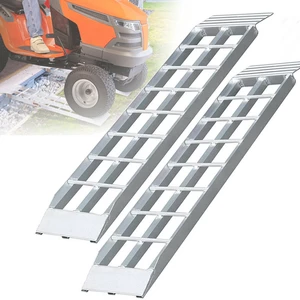 KROAK Dual Runner Shed Ramps Non-skid Short Ladder Stepladder Tire Support Plate for for ATV Riding Lawnmower Snow Blowe