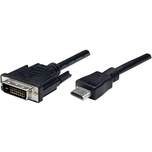 Manhattan HDMI / DVI káblový adaptér #####HDMI-A Stecker, #####DVI-D 24+1pol. Stecker 1.80 m čierna 372503-CG možno skru