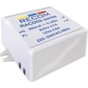 LED zdroj konst. proudu Recom Lighting RACD03-350, 21000128, 350 mA, 12 V
