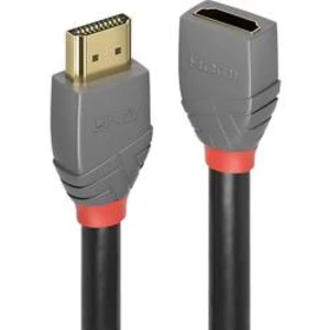 HDMI prodlužovací kabel LINDY [1x HDMI zástrčka - 1x HDMI zásuvka] antracitová, černá, červená 3.00 m