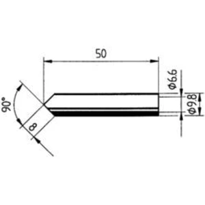 Dlátový, rovný pájecí hrot Ersa 0832MDLF/SB 0832MDLF, Velikost hrotů 9.80 mm, 1 ks