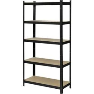 Regál na těžké předměty Basetech 2299892, (š x v x h) 900 x 1800 x 400 mm, Zatížitelnost (dno) 175 kg, kov, MDF deska , černá, pozinkovaná