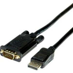 DisplayPort kabel Value [1x zástrčka DisplayPort - 1x VGA zástrčka] černá 2.00 m