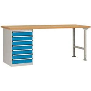 Dílenském COMBI model 6 s multiplex deska, Šxhxv = 1500 x 700 x 840 mm Manuflex WC5118.5012 WC5118.5012