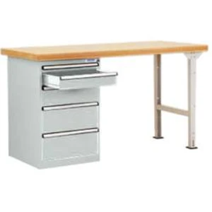 Dílenském COMBI model 1 s multiplex deska, Šxhxv = 1500 x 700 x 840 mm Manuflex TP5086.7035 TP5086.7035