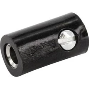 Zdířka pro banánek econ connect HOKSW - spojka, rovná, Ø pin: 2.6 mm, černá, 1 ks