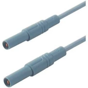 SKS Hirschmann MLS GG 100/2,5 bl bezpečnostní měřicí kabely [lamelová zástrčka 4 mm - lamelová zástrčka 4 mm] modrá, 1.00 m