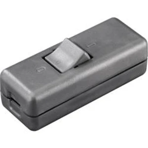 Šňůrový vypínač interBär, 2pólový, 250 V/AC, 10 A, titan