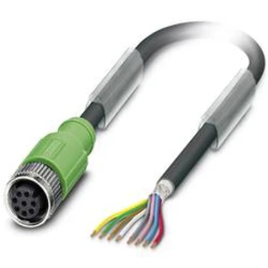 Upravený zástrčkový konektor pro senzory - aktory Phoenix Contact SAC-8P- 5,0-PUR/M12FS SH 1522888 zásuvka, rovná, 5.00 m, 1 ks