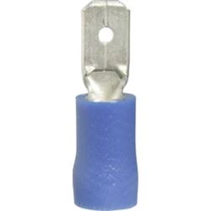 Faston konektor Vogt Verbindungstechnik 393408S, šířka 4.8 mm částečná izolace, modrá, 1 ks