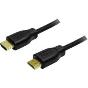 HDMI kabel LogiLink [1x HDMI zástrčka - 1x HDMI zástrčka] černá 20.00 cm