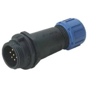 Kulatý konektor série DELKSP1310 Deltron Connectors DELKSP1311/P3I, kulatý konektor DIN, Provedení konektoru: zástrčka, rovná IP68, nylon 6.6 UL 94V-0