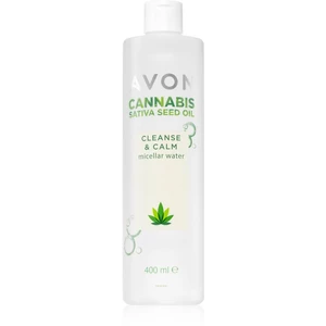 Avon Cannabis Sativa Oil Cleanse & Calm odličovacia micelárna voda s upokojujúcim účinkom 400 ml