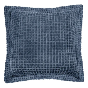Modrý bavlnený dekoratívny vankúš Tiseco Home Studio Waffle, 45 x 45 cm