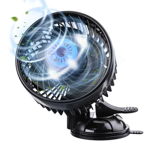 6.5 Inch 12V Car Fan 360° Rotatable Cooling Air Fan Adjustable Speed Suction Cup