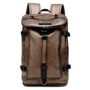 Menico Men's Artificial Leather Casual Backpack Multifunctional Large Capacity Travel Shoulder Crossbody Bag