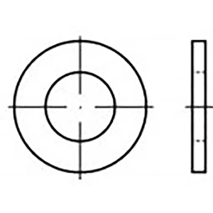 podložka plochá 2.2 mm 5 mm   Ušlechtilá ocel V2A  A2 200 ks TOOLCRAFT  TO-6853836