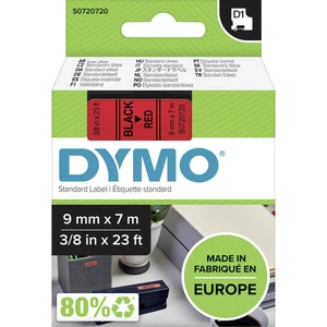 páska do štítkovača  DYMO D1 40917  Farba pásky: červená Farba písma:čierna 9 mm 7 m