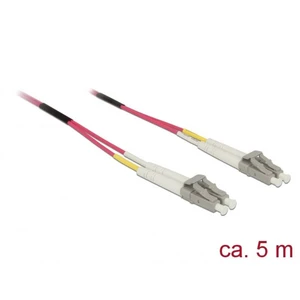 Delock 84643 optické vlákno LWL prepojovací kábel [1x zástrčka LC - 1x zástrčka LC] 50/125 µ Multimode OM4 5.00 m
