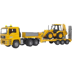 Podvalník Bruder MAN TGA s rýpadlo-nakladačom JCB 4CX