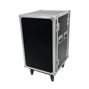 Omnitronic Rack Profi 19-palcový rack 18 U dřevo s rukoväťou, s kolieskami