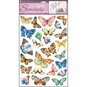Anděl Samolepky na zeď barevní motýli 48 x 29 cm