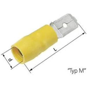 Faston konektor LAPP 63103010 6.3 mm x 0.8 mm, 180 °, částečná izolace, červená, 100 ks