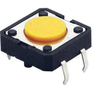 Tlačítko Omron B3F4005, 24 V/DC, 0,05 A, pájecí piny, 1x zap, 1x vyp/(zap)