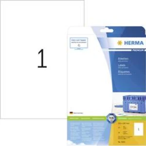 Herma 5065 etikety 210 x 297 mm papír bílá 25 ks permanentní univerzální etikety, přepravní štítky inkoust, laser, kopie 25 Blatt A4