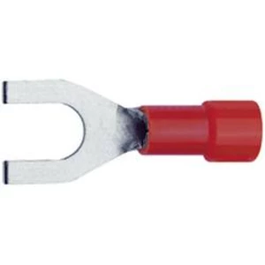 Vidlicové kabelové oko Klauke 620C6, Ø otvoru 6.5 mm, červená, 1 ks