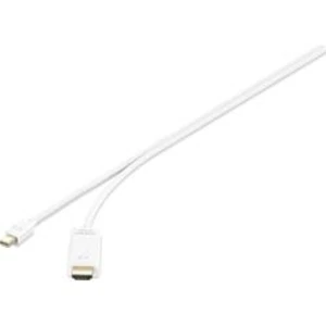 Mini-DisplayPort / HDMI kabel Renkforce [1x mini DisplayPort zástrčka - 1x HDMI zástrčka] bílá 5.00 m
