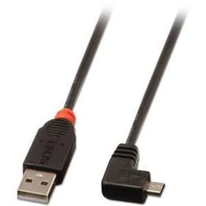 Kabel LINDY LINDY USB 2.0 Kabel Typ A/Micro-B 0,5m 31975, 50.00 cm, černá