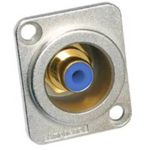 Cinch konektor Amphenol ACJD-BLU přírubová zásuvka, pólů 2, stříbrnomodrá, 1 ks, mono