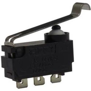 Mikrospínač s páčkou Zippy DW-N3S-04A0A-Z, 12 V/DC, 3 A, pájecí očka, 1x zap/(zap)