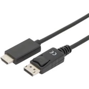 DisplayPort / HDMI kabelový adaptér Digitus [1x zástrčka DisplayPort - 1x HDMI zástrčka] černá 3.00 m