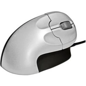 Optická ergonomická myš BakkerElkhuizen GripMouse BNEGM, ergonomická, extra velká tlačítka, stříbrnočerná