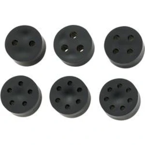 Těsnicí vložka s více průchody TRU COMPONENTS TC-MH18-3E203, 1593565, PG16, guma, černá, 1 ks