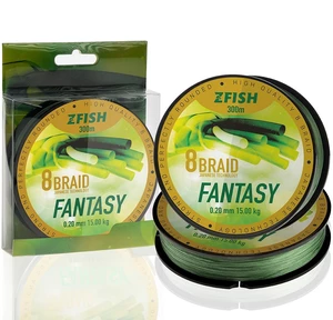 Zfish splénaná šňůra fantasy 8 braid 300 m - 0,30 mm 22,9 kg