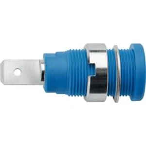 Bezpečnostní vestavná zásuvka 4 mm Schützinger DI SEB 6452 Ni / BL, modrá, 1 ks