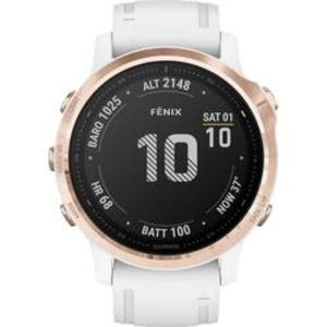 Chytré hodinky Garmin fenix 6S PRO Rose Gold w/White Band (Glass)