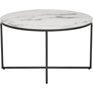 Konferenčný stolík s podnožím v čiernom dekore Westwing Collection Antigua, ø 80 cm