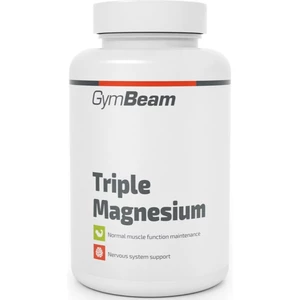 GymBeam Triple Magnesium kapsle pro podporu normální činnosti nervové soustavy, svalů, zubů a snížení míry únavy 90 cps