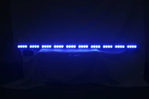 STUALARM LED alej voděodolná (IP66) 12-24V, 40x LED 1W, modrá 1200mm