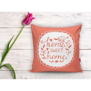 Oranžová obliečka na vankúš Minimalist Cushion Covers Home Sweet Home, 45 x 45 cm