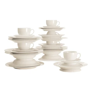 30-dielna súprava bieleho porcelánového riadu Maxwell & Williams Basic