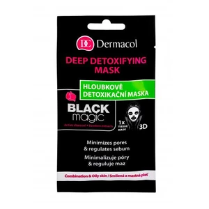 Dermacol Black Magic 1 ks pleťová maska pro ženy na smíšenou pleť; na mastnou pleť; na problematickou pleť s akné