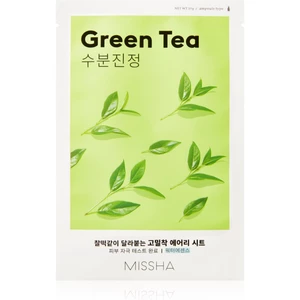 Missha Airy Fit Green Tea upokojujúca plátienková maska so zeleným čajom 19 g
