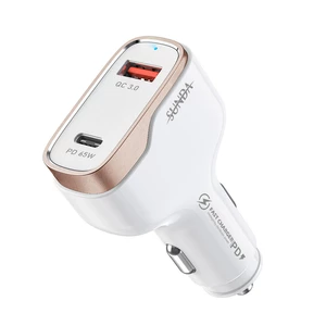 Bakeey 83W 2-Port USB Car Charger USB-C PD 65W+QC3.0 18W Support AFC Fast Charging For iPhone 13 13 Mini 13 Pro Max For