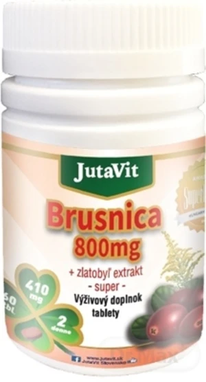 JutaVit Brusnica 800 mg + zlatobyľ extrakt - super
