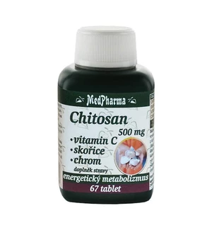 Chitosan 500 mg + vitamin C + skořice + chrom - MedPharma, 67 tablet,Chitosan 500 mg + vitamin C + skořice + chrom - MedPharma, 67 tablet